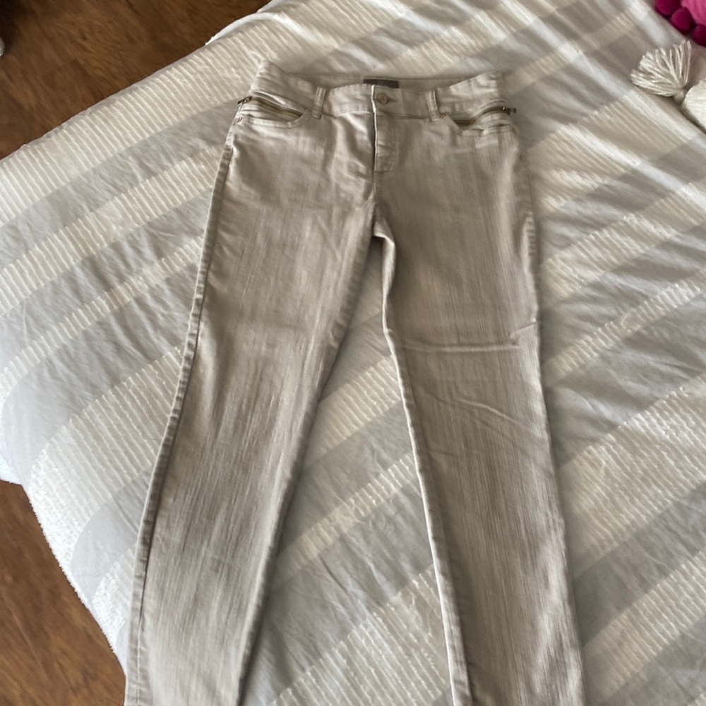 Chicos so slimming taupe denim pants